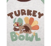 Baby Essentials Boys Turkey Bowl Coverall, Cap & Socks, 3 Piece Set