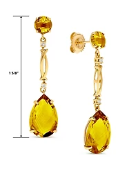 Citrine Drop Earrings (6-1/2 ct. t.w.) in 14k Yellow Gold