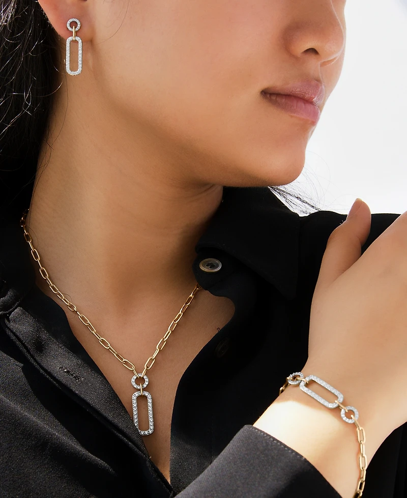 Wrapped in Love Diamond Paperclip Link Bracelet (1 ct. t.w.) in 14k Gold, Exclusively at Macy's