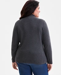 Style & Co Plus Size Mock-Neck Top, Exclusively at Macy's