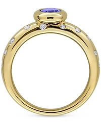 Tanzanite (3/4 ct. t.w.) & Diamond (1/4 Band 10k Gold