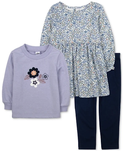 Baby Essentials Baby Girls Style Me Your Way Floral Shirt, Dress & Leggings