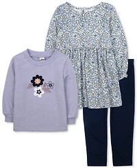 Baby Essentials Baby Girls Style Me Your Way Floral Shirt, Dress & Leggings