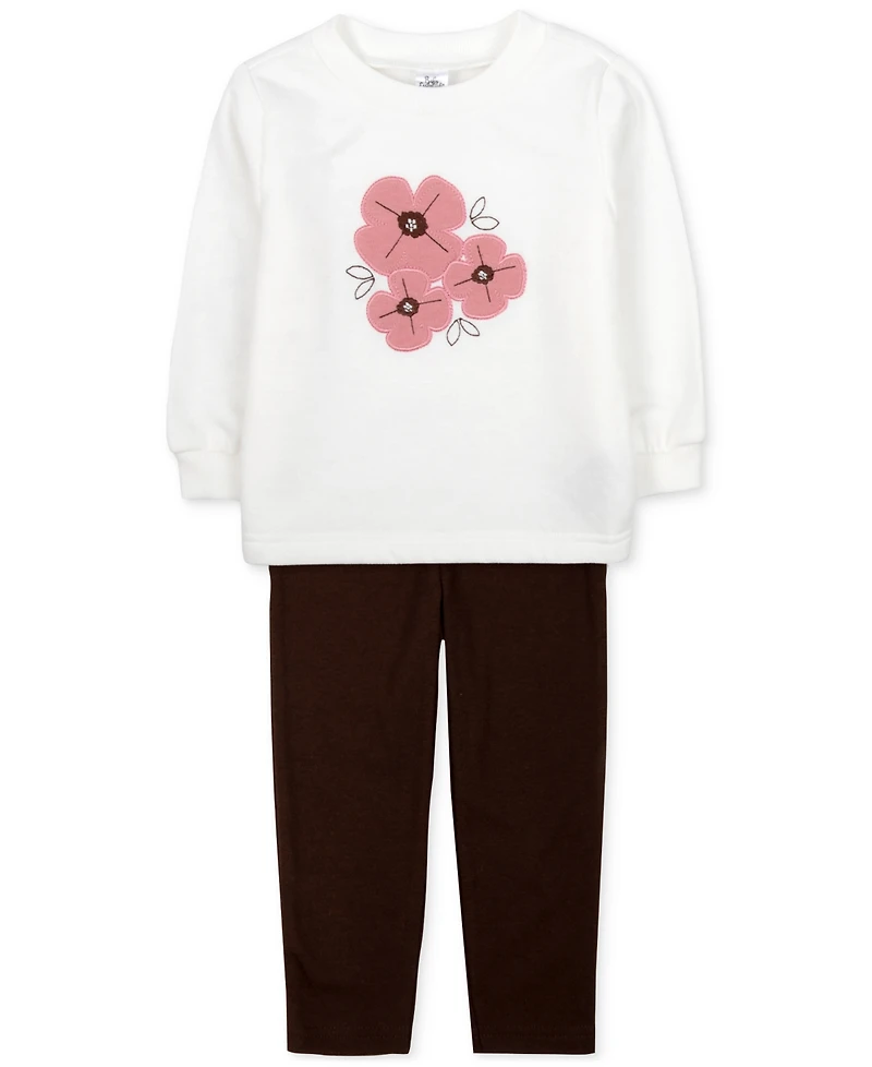 Baby Essentials Baby Girls Style Me Your Way Floral Shirt, Dress & Leggings, 3 Piece Set