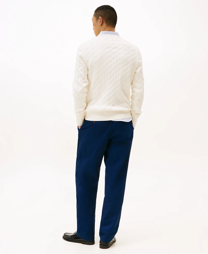 Tommy Hilfiger Men's Classic Cable Crewneck Sweater