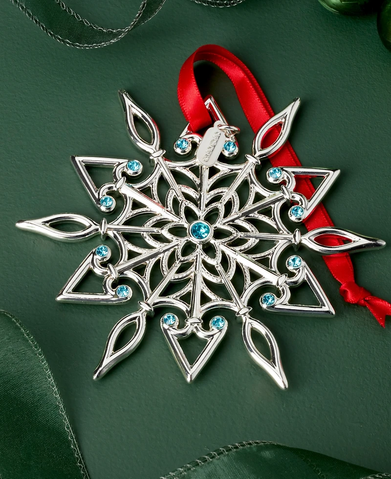 Lenox 2025 Snow Majesty Silverplate Ornament, 21st Edition