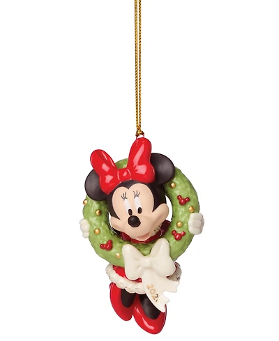Lenox 2025 Holiday Wreath Minnie Mouse Ornament
