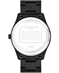 Coach Men's Oliver Black Ip Stainless Steel Bracelet Watch, 41mm