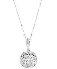 Wrapped in Love Diamond Cluster Pendant Necklace (2 ct. t.w.) in 14k White Gold, 18" + 2" extender, Exclusively at Macy's