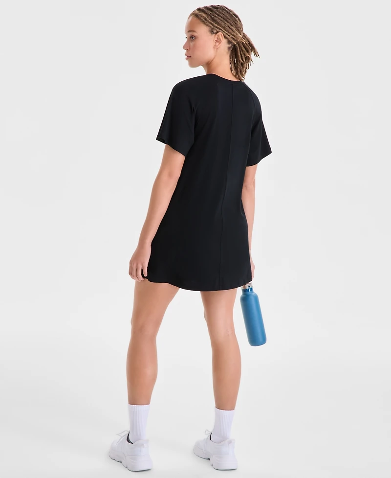 Id Ideology Women's Relaxed Crewneck Short-Sleeve T-Shirt Dress, Macy's Exclusive