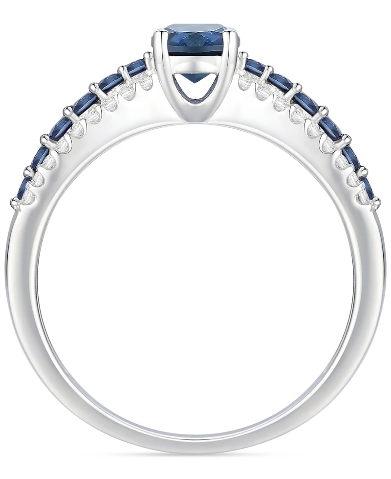 Gemstone (1-1/10 ct. t.w.) & Diamond (1/5 t.w) Oval Ring 14k Gold