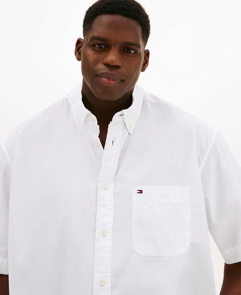 Tommy Hilfiger Men's Big & Tall Maxwell Short-Sleeve Button-Down Shirt