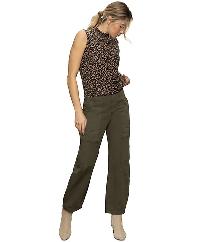 Sanctuary Women's Boyfriend High-Rise Utility Cotton Pants