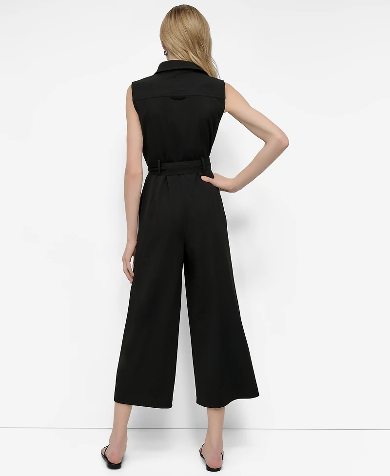Dkny Women's Cargo Sleeveless Jumpsuit