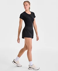 Id Ideology Women's Relaxed High-Rise Flounce Shorts, Macy's Exclusive
