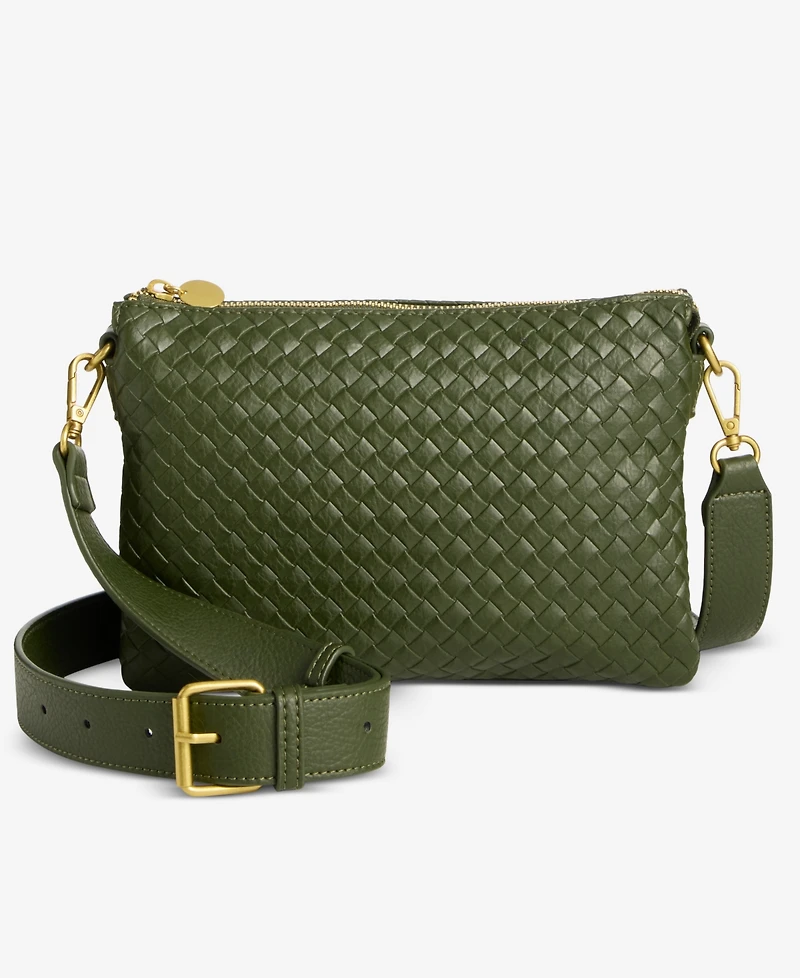 Style & Co Small Woven Double Compartment Crossbody, Macy's Exclusive