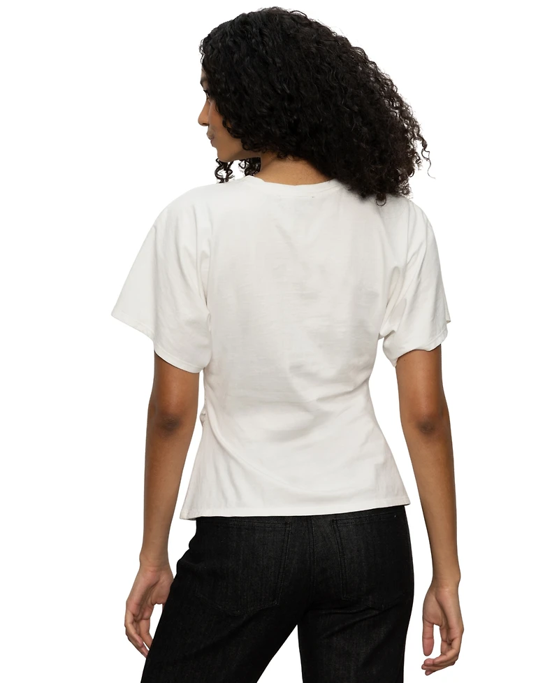 Sanctuary Women's Cotton Shirred-Waist Dolman T-Shirt
