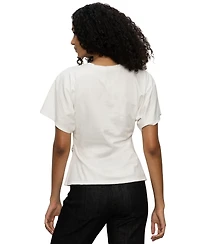 Sanctuary Women's Cotton Shirred-Waist Dolman T-Shirt