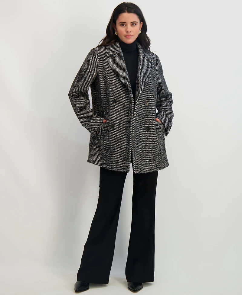 Tahari Women's Notched-Collar Button-Front Coat