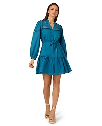Adrianna Women's Cotton Long-Sleeve Dress
