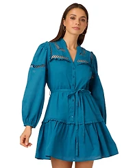 Adrianna Women's Cotton Long-Sleeve Dress