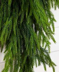 Nearly Natural 3" Artificial Touch Norfolk Island Pine Teardrop with Natural Look