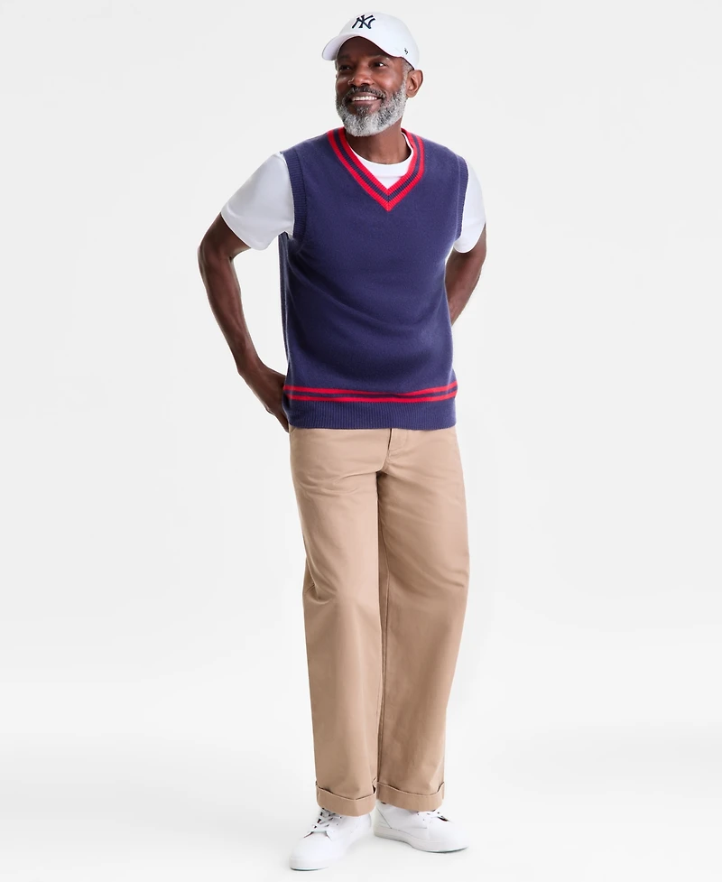 Club Room Men's Regular-Fit 100% Cashmere V-Neck Sweater Vest, Macy's Exclusive