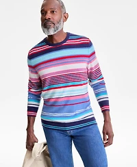 Club Room Men's 100% Cashmere Stripe Crewneck Sweater