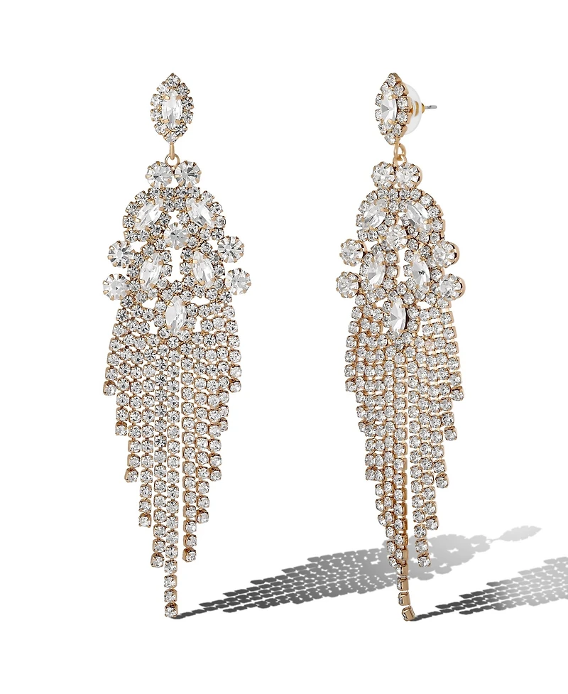 Jessica Simpson Crystal Fan Drop Earrings
