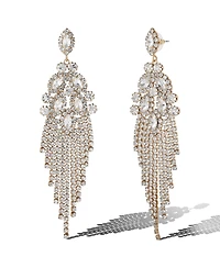 Jessica Simpson Crystal Fan Drop Earrings