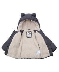 Rokka&Rolla Baby Boys Sherpa Fleece Lined Puffer Coat 6-24M