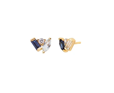 Seraphina Celeste Sapphire Stud Earrings