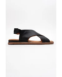 Broods Elastic Leather Slip On Sandals (Women)