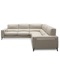 Neiwert -Pc. Leather Sofa Sectional with Power Recliners