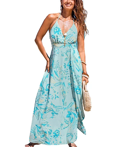 Cupshe Women's Dusk Delight Tropical Maxi Beach Dress