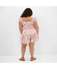 City Chic Plus Zuri Print Playsuit