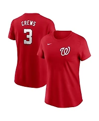 Nike Women's Dylan Crews Red Washington Nationals Fuse Name Number T-Shirt