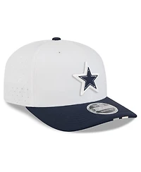 New Era Men's White/Navy Dallas Cowboys 2025 Nfl Training Camp 9SEVENTY Adjustable Hat