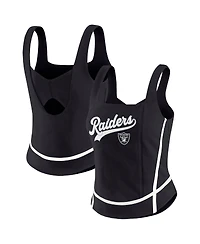 Wear by Erin Andrews Women's Black Las Vegas Raiders Square Neck Tank Top