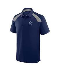 Fanatics Men's Navy Dallas Cowboys Back Around Raglan Polo Shirt