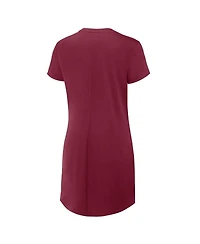 Fanatics Women's Garnet Florida State Seminoles Ruched Drape T-Shirt Dress