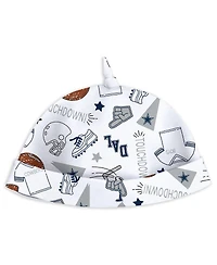 Wear by Erin Andrews Baby Boys and Girls Dallas Cowboys Sleep Play with Bib and Fun Hat Set