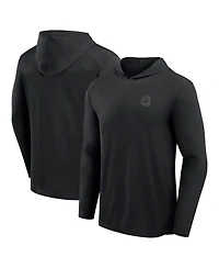Fanatics Men's Black Chicago Cubs Front Office Power Mono Long Sleeve Hoodie T-Shirt