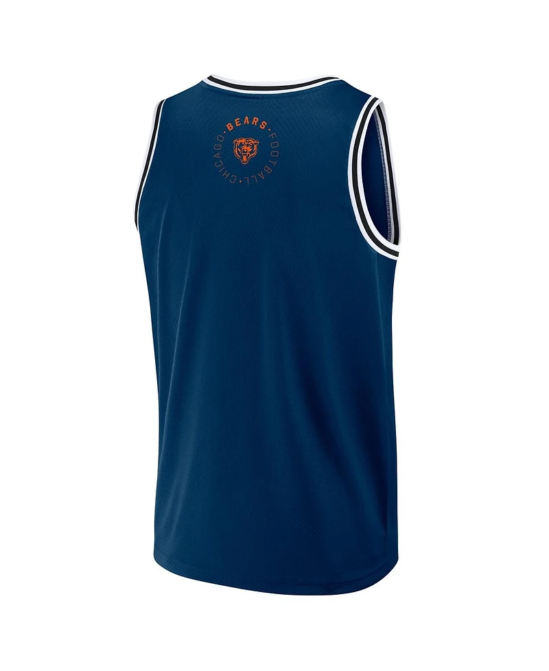 Fanatics Men's Navy Chicago Bears Elements Future Ground Jersey Tank Top