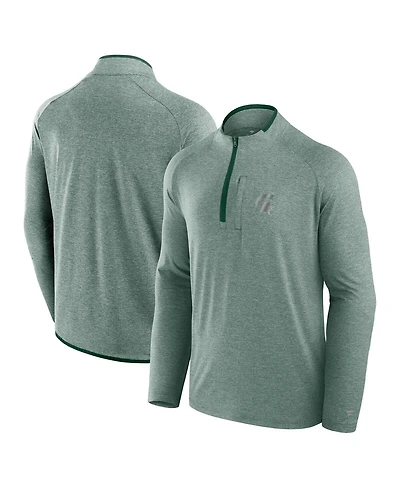 Fanatics Men's Green Michigan State Spartans Mock Neck Half-Zip Pullover Jacket