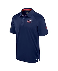 Fanatics Men's Navy Columbus Blue Jackets Authentic Pro Rink Raglan Polo Shirt
