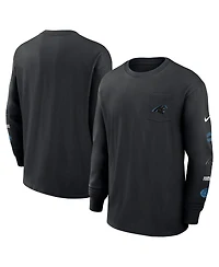 Nike Men's Black Carolina Panthers Rewind Heavy Max90 Pocket Long Sleeve T-Shirt