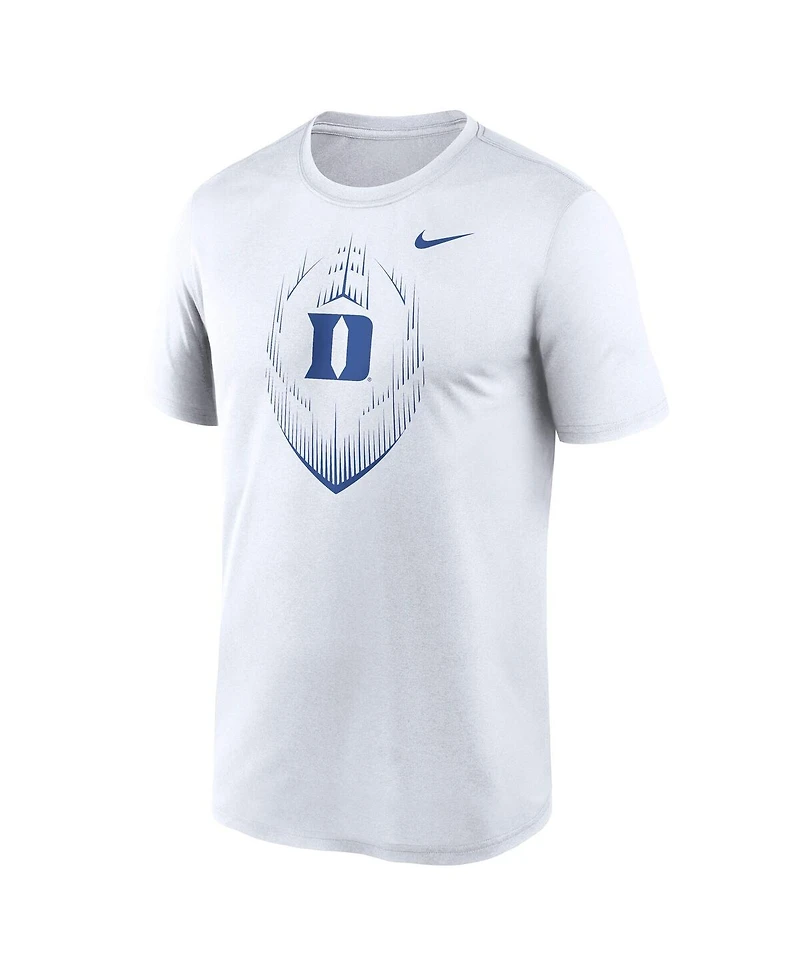 Nike Men's White Duke Blue Devils Primetime Legend Icon Performance T-Shirt