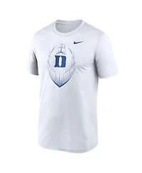 Nike Men's White Duke Blue Devils Primetime Legend Icon Performance T-Shirt