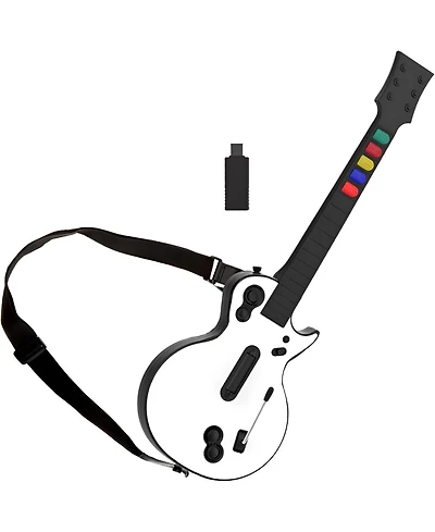 Nbcp Wireless Pc & PS3 Guitar Hero Controller Bundle with Dongle, Compatible with Guitar Hero, Rock Band, Clone Hero & Fortnite Festival